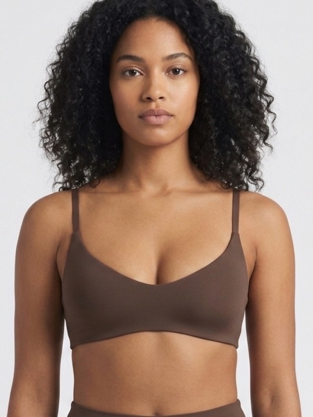 NikeSKIMS Matte Micro-Scoop Bra NWT - Dark Sepia